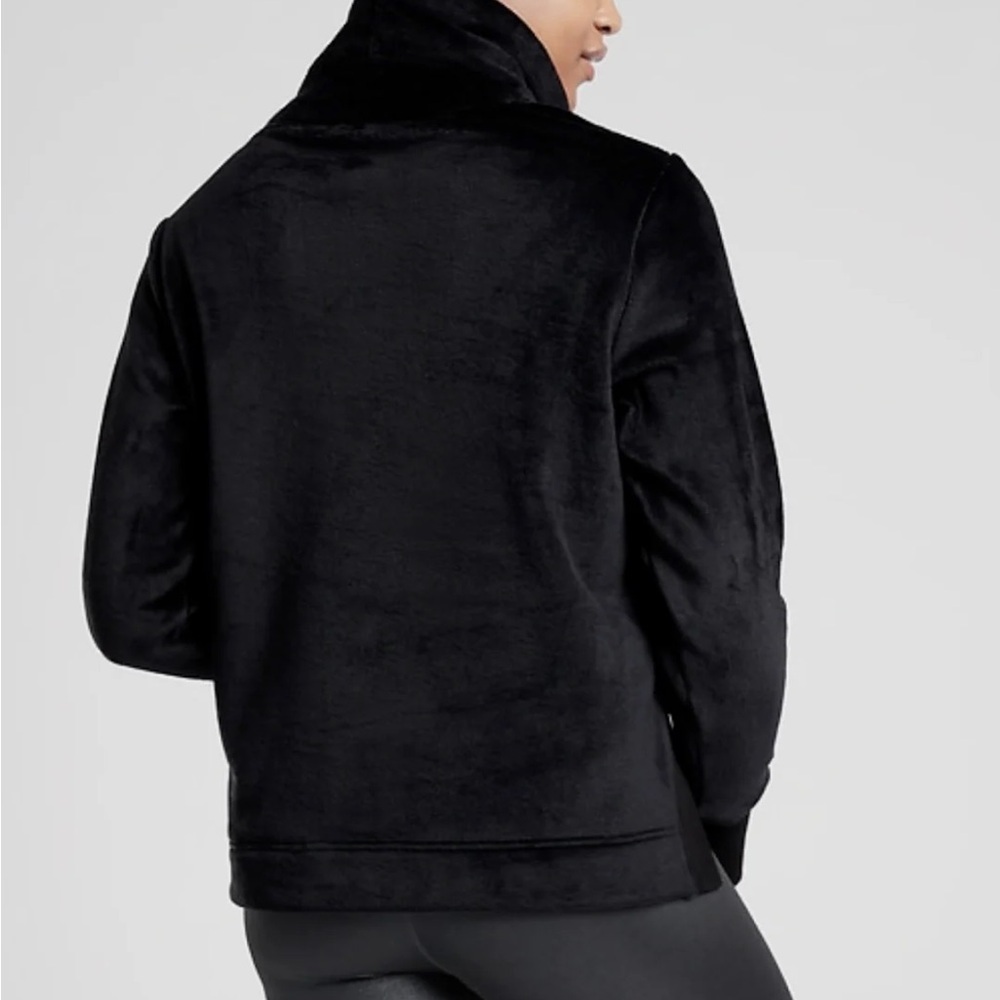 🖤ATHLETA BLACK FUNNEL NECK DOUBLE COZY KARMA SWEATSHIRT TOP - Picture 2 of 5